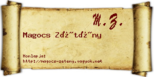 Magocs Zétény névjegykártya